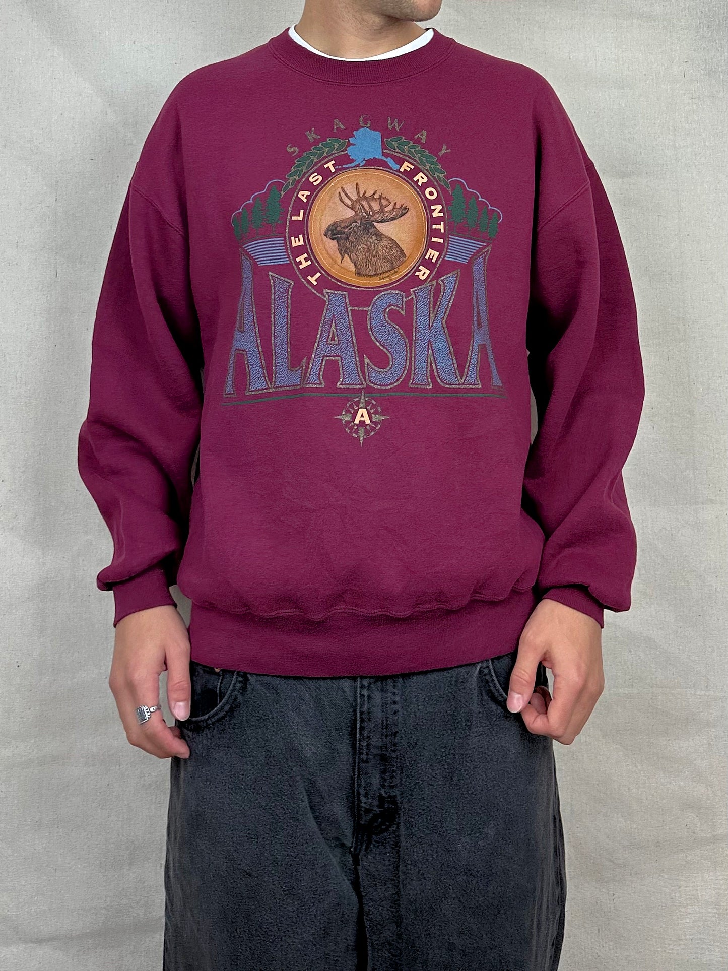 90's Skagway Alaska USA Made Vintage Sweatshirt Size L