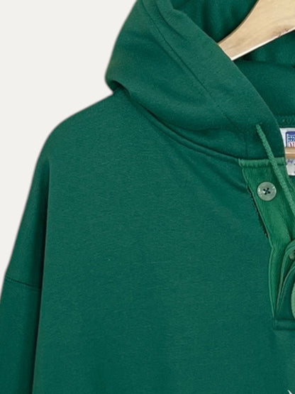 90's Jets Embroidered Vintage Hooded Sweatshirt M-L