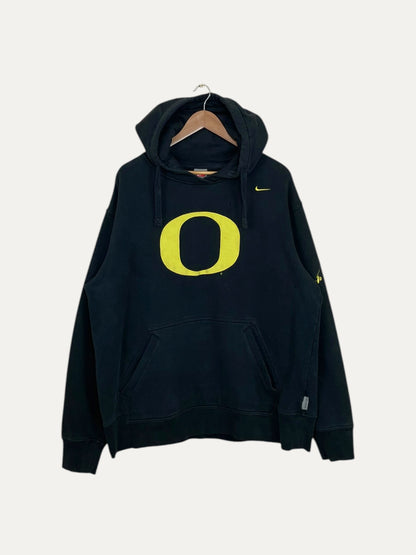 90's Nike Oregon Embroidered Vintage Hooded Sweatshirt L-XL