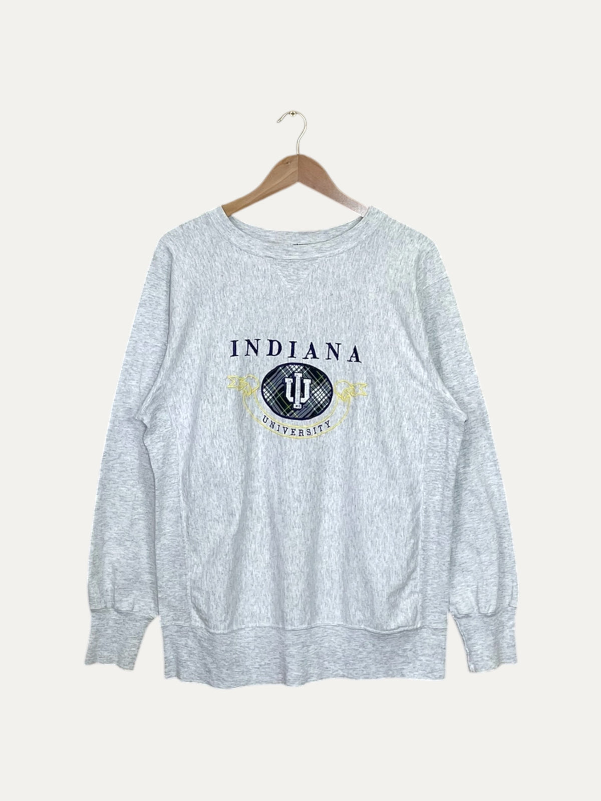 90's Indiana University Embroidered Vintage Long-sleeve T-Shirt Size L