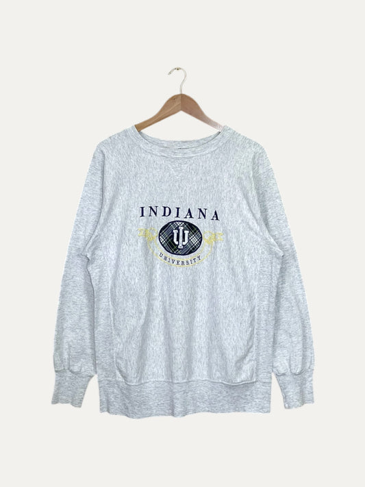 90's Indiana University Embroidered Vintage Long-sleeve T-Shirt Size L