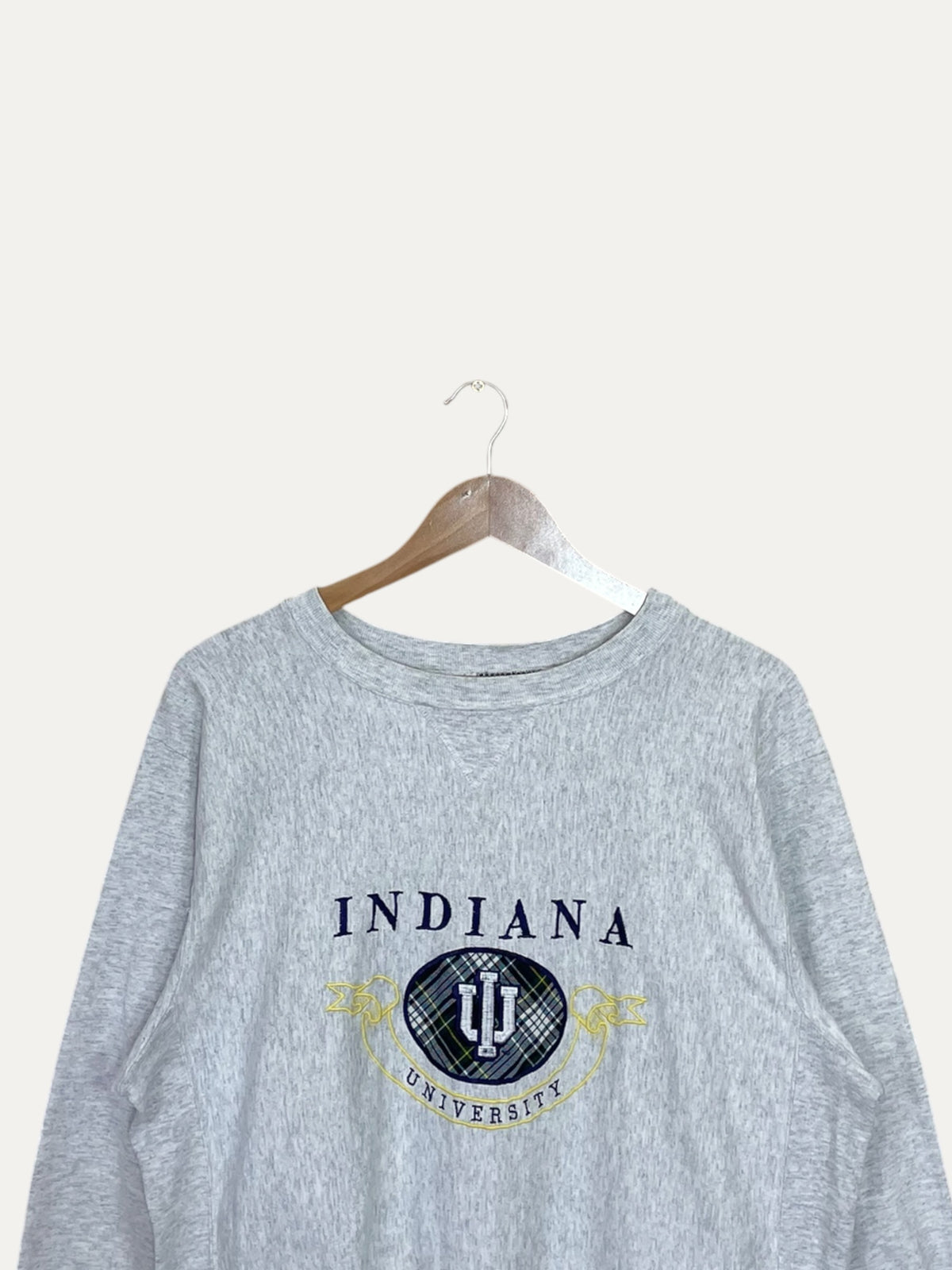 90's Indiana University Embroidered Vintage Long-sleeve T-Shirt Size L
