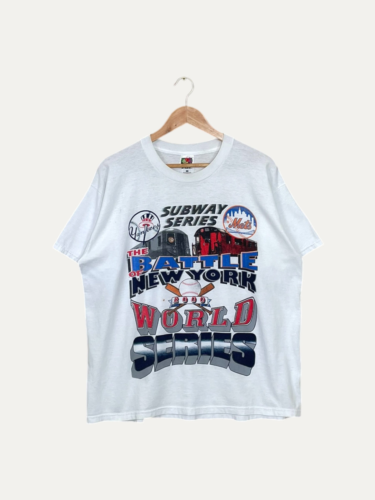 90's Yankees vs Mets World Series Vintage T-Shirt Size L