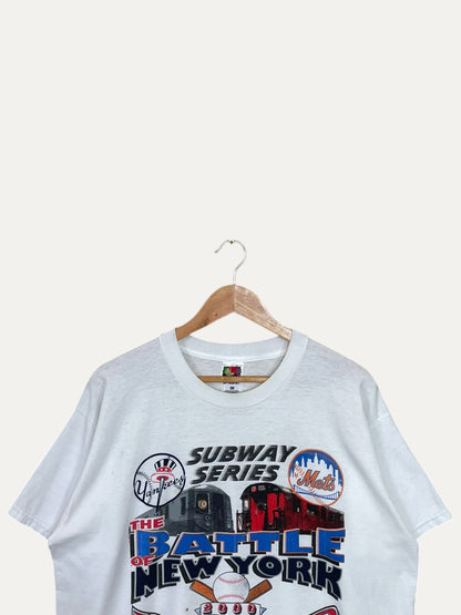 90's Yankees vs Mets World Series Vintage T-Shirt Size L