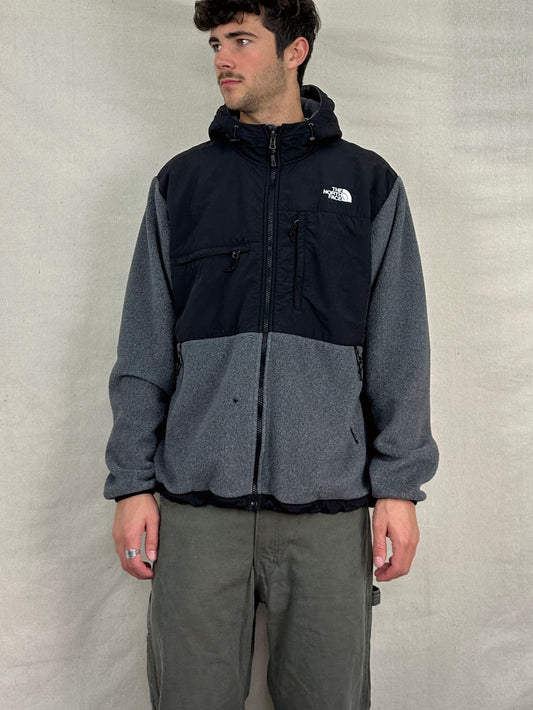 90's The North Face Embroidered Vintage Fleece/Jacket with Hood Size L
