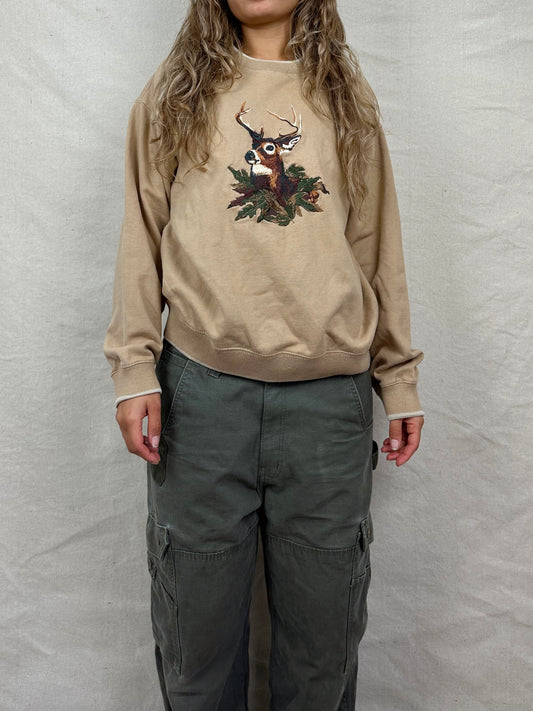 90's Big Buck Embroidered Vintage Sweatshirt Size 12