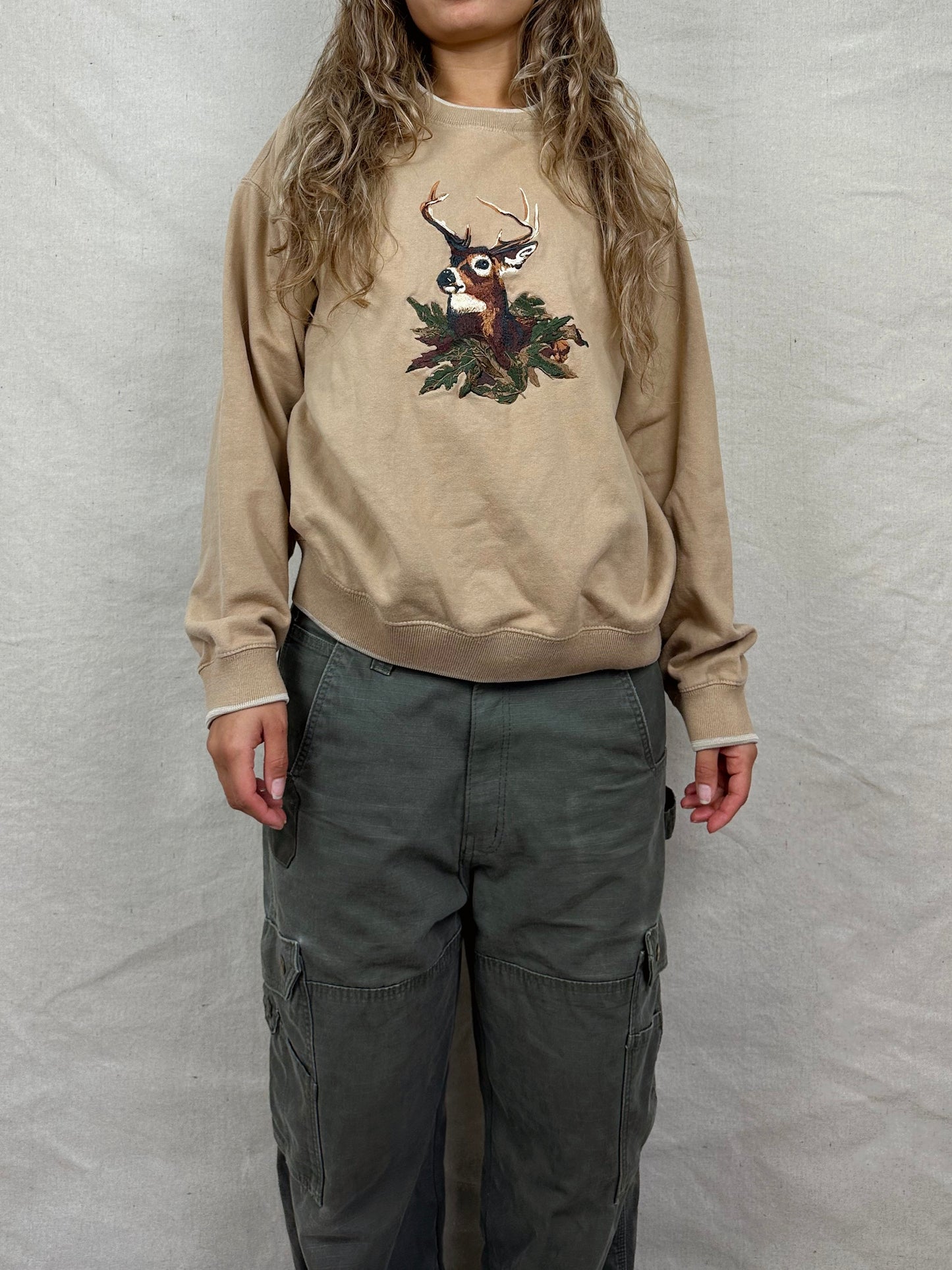 90's Big Buck Embroidered Vintage Sweatshirt Size 12