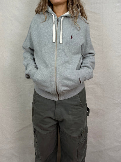90's Ralph Lauren Embroidered Vintage Zip-Up Hoodie Size 10