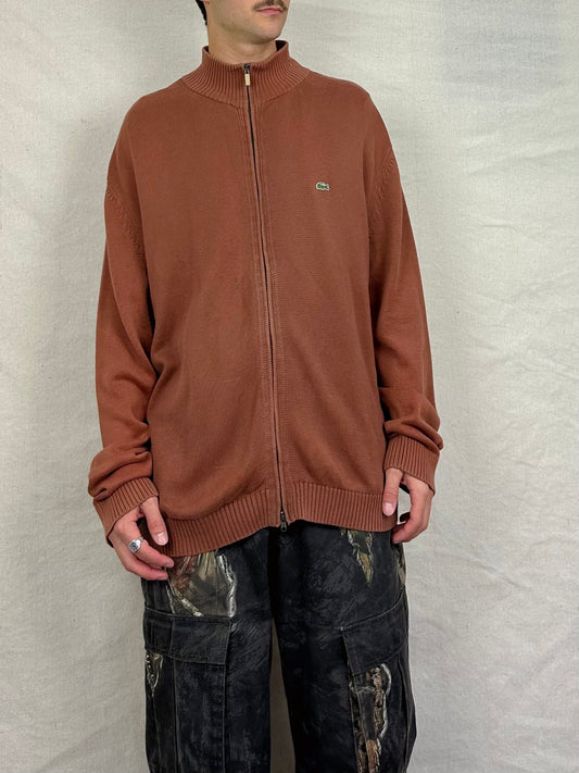 90's Lacoste Embroidered Vintage Zip-Up Jersey Size XL-2XL