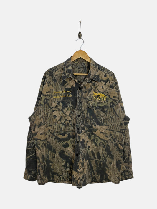 90's Real Tree Camo Vintage Button-Up Long Sleeve Shirt Size XL-2XL