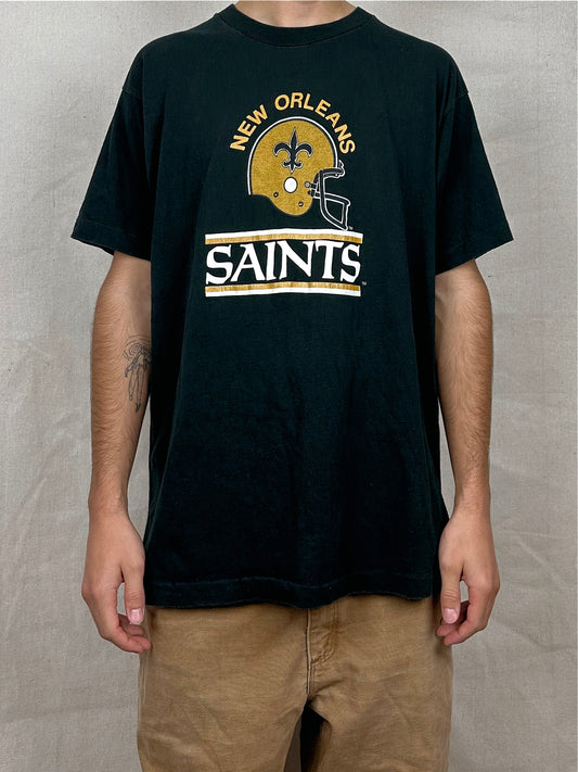 90's New Orleans Saints NFL USA Made Vintage T-Shirt Size XL