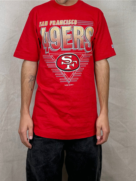 1992 San Francisco 49ers NFL USA Made Vintage T-Shirt Size 10-12