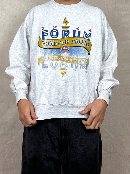 90's Montreal Canadiens NHL Canada Made Vintage Sweatshirt Size 14