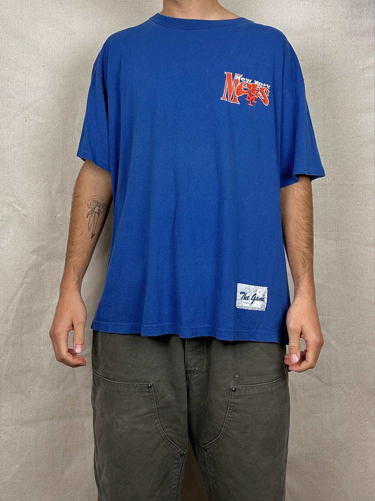90's New York Mets MLB USA Made Embroidered Vintage T-Shirt Size XL