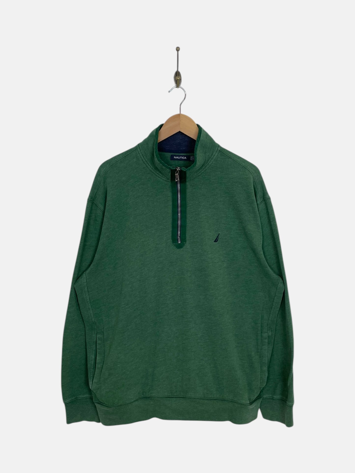 90's Nautica Embroidered Vintage Quarter-zip Sweater Size 2XL