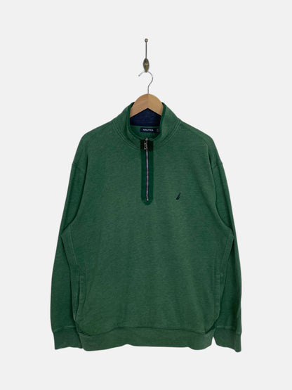 90's Nautica Embroidered Vintage Quarter-zip Sweater Size 2XL