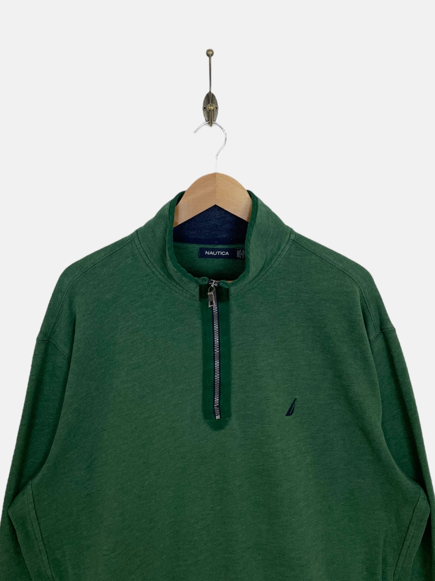 90's Nautica Embroidered Vintage Quarter-zip Sweater Size 2XL