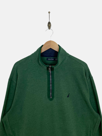 90's Nautica Embroidered Vintage Quarter-zip Sweater Size 2XL