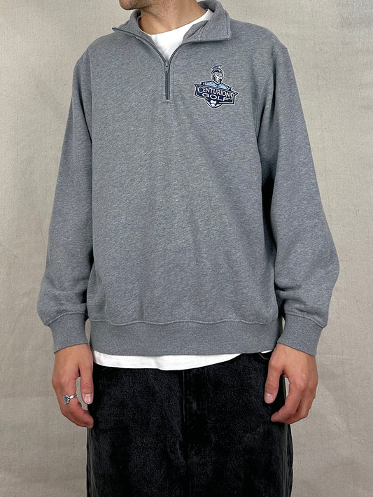 90's Centurions Golf Embroidered Vintage Quarterzip Sweatshirt Size M-L