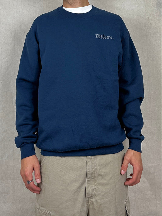 90's Wilson USA Made Embroidered Vintage Sweatshirt Size L