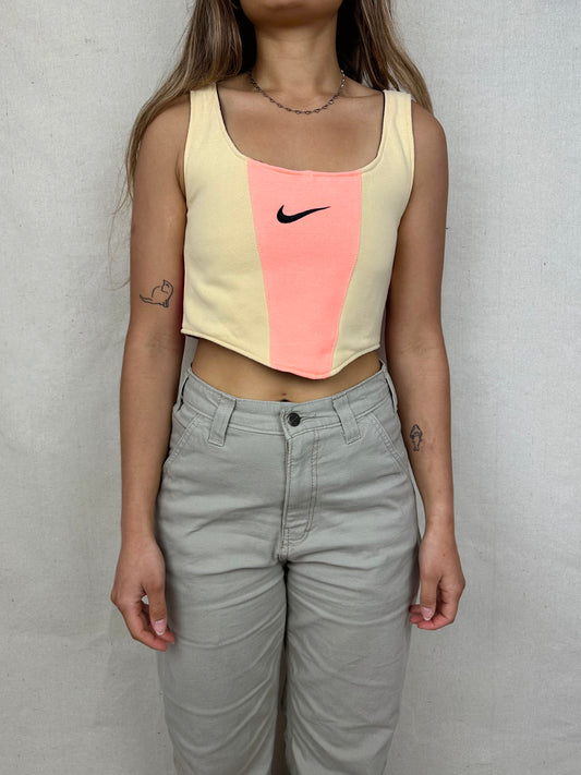 90's Reworked Nike Embroidered Vintage Corset Size 8