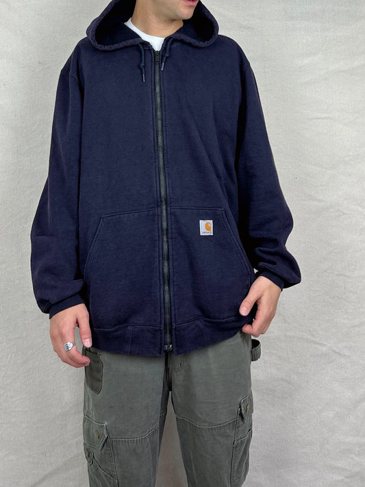 90's Carhartt Heavy Duty Vintage Zip-Up Hoodie Size XL-2XL