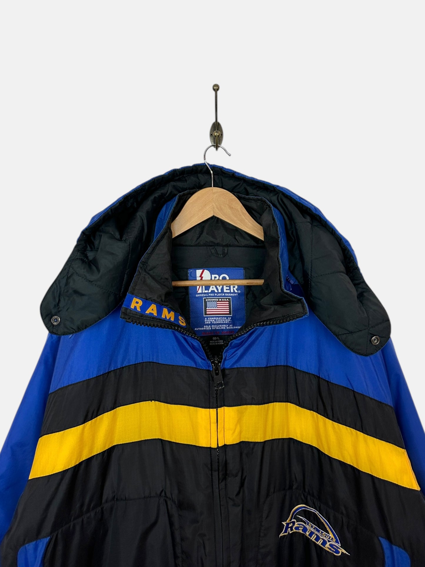 90's St Louis Rams Embroidered Vintage Jacket Size XL-2XL