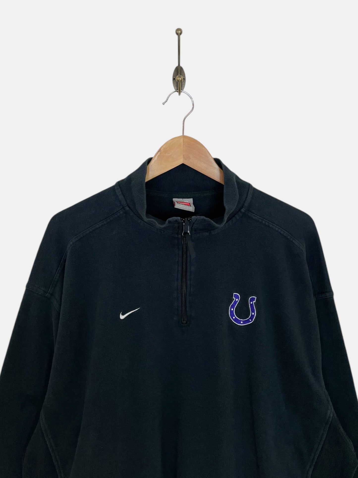 90's Nike Indianapolis Colts Embroidered Vintage Quarter-zip Sweatshirt Size XL
