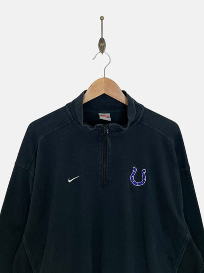 90's Nike Indianapolis Colts Embroidered Vintage Quarter-zip Sweatshirt Size XL