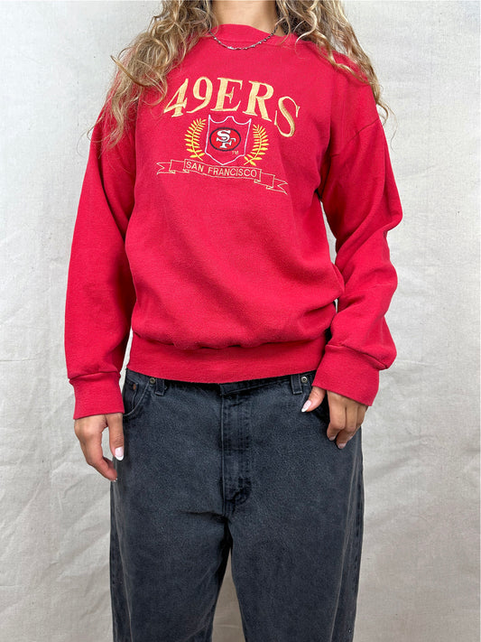90's San Francisco 49ers NFL USA Made Embroidered Vintage Sweatshirt Size 8