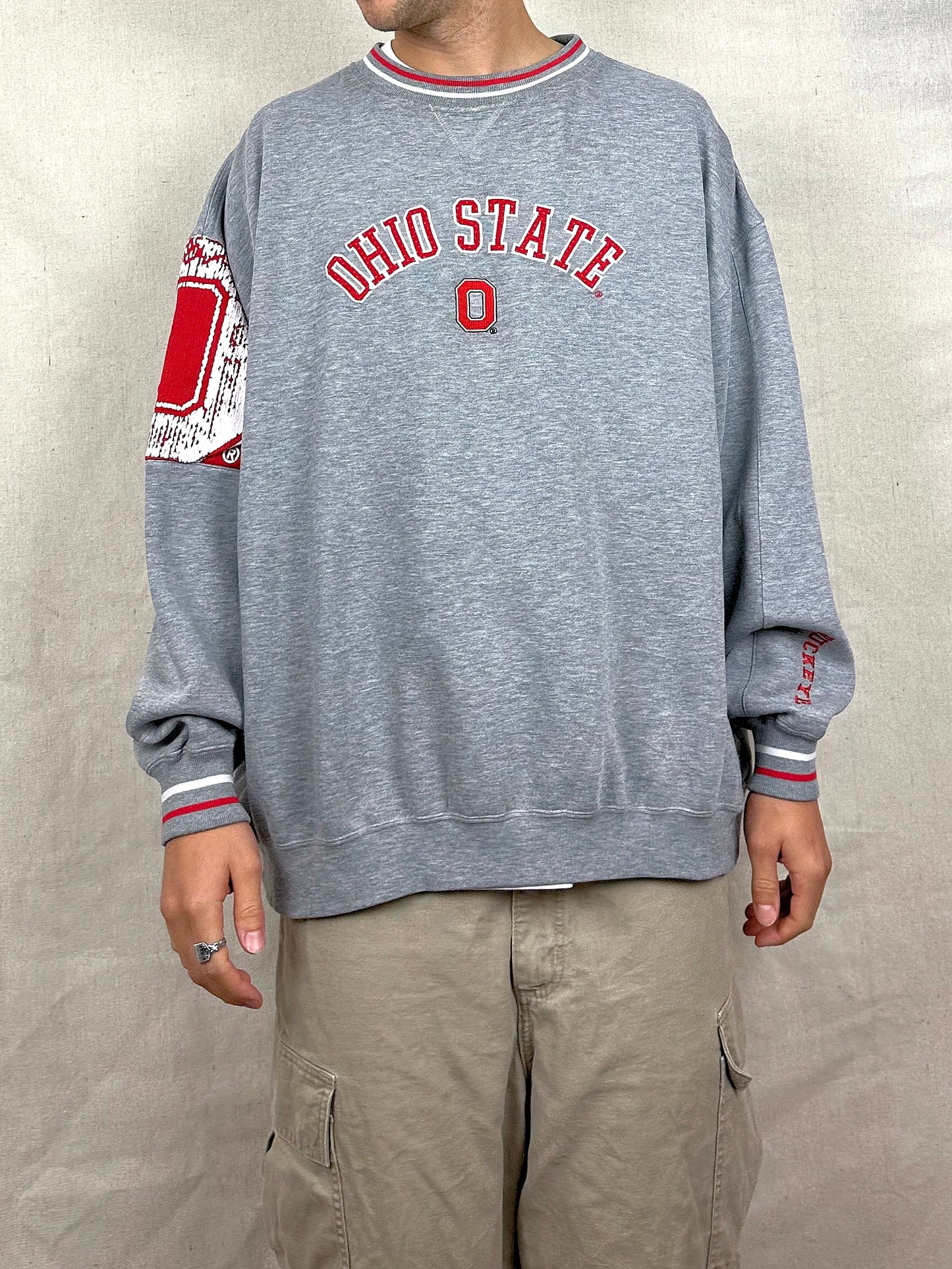 90's Ohio State Buckeyes Embroidered Vintage Sweatshirt Size 2XL