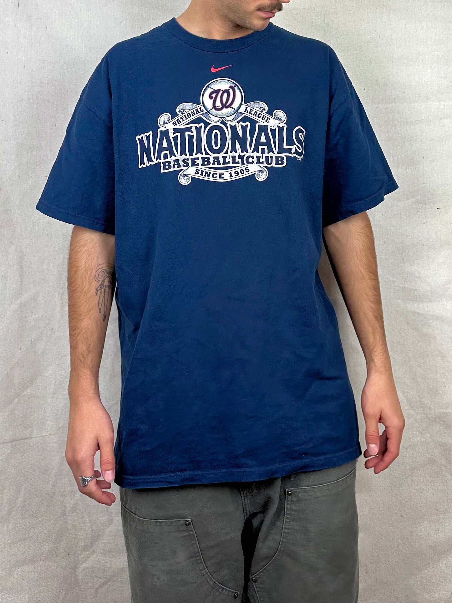 90's Nike Washington Nationals MLB Vintage T-Shirt Size 2XL
