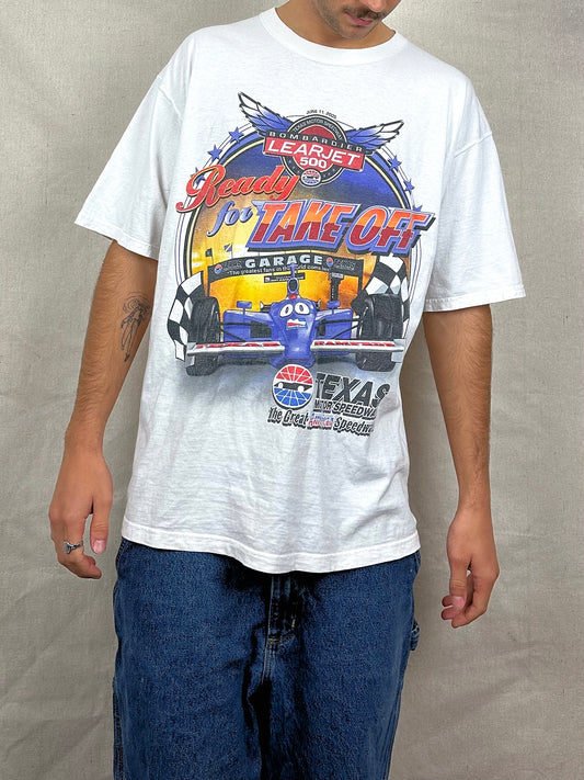 NASCAR Bombardier Learjet 500 Vintage Racing T-Shirt Size XL