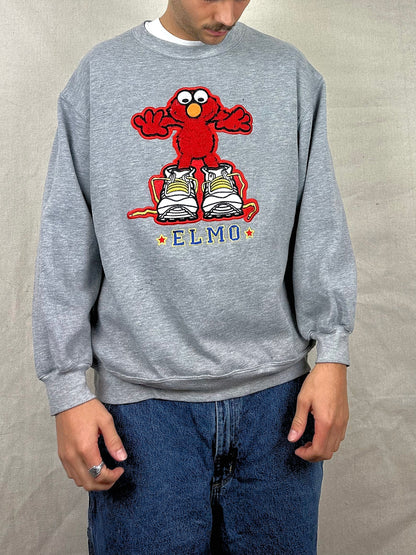 90's Elmo Vintage Sweatshirt Size M-L