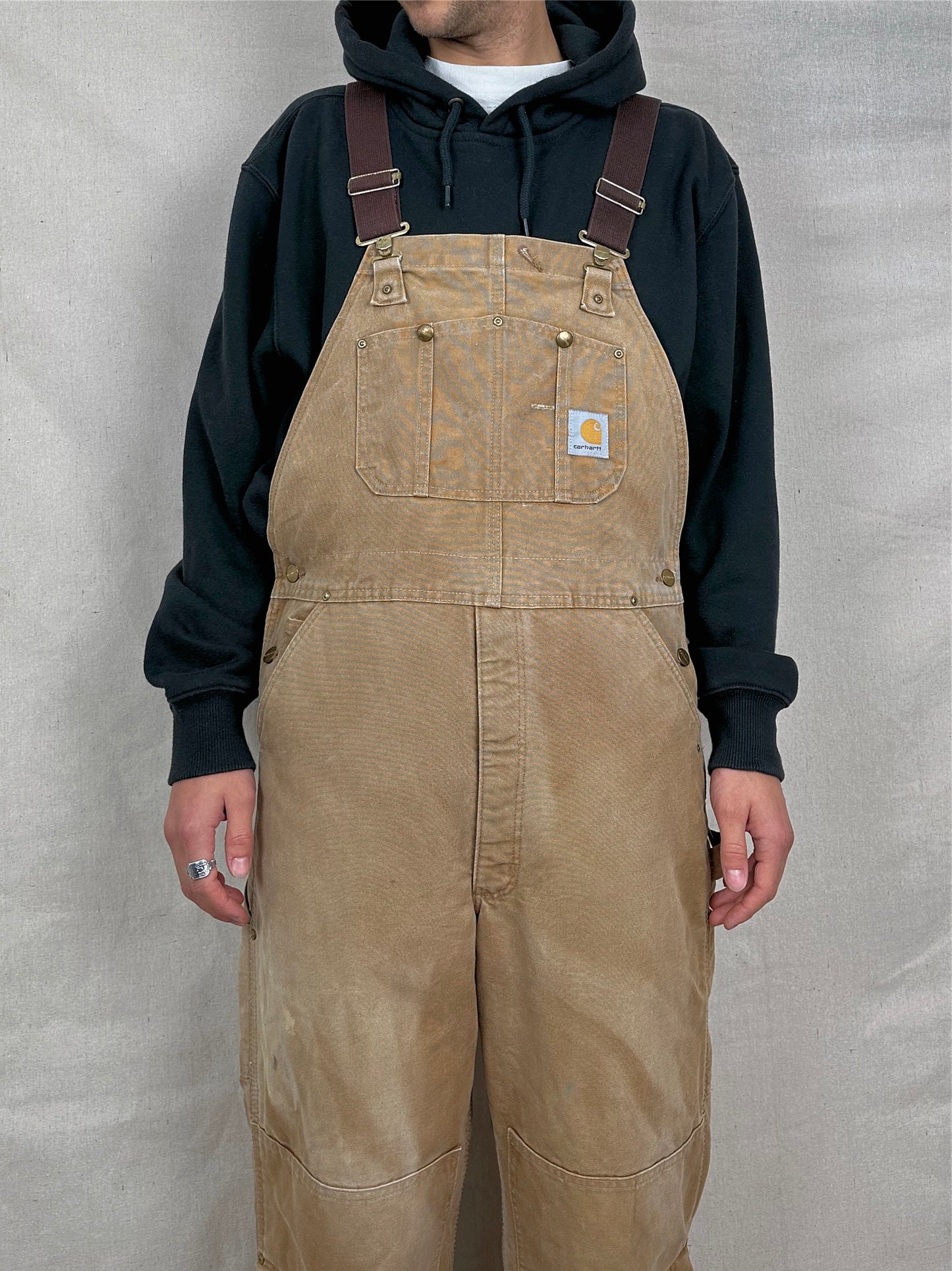 90's Carhartt Heavy Duty Vintage Dungarees/Overalls up to Size 38"