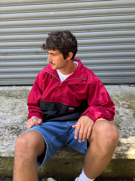 90's Nike Embroidered Vintage Jacket with Hood Size XL