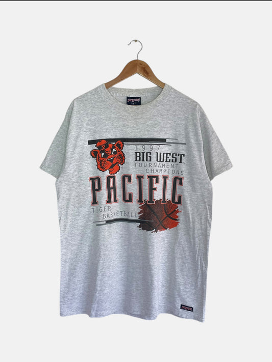 90's Jansport Pacific Tigers Basketball Vintage T-Shirt Size L