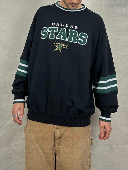 90's Dallas Stars NHL Embroidered Vintage Sweatshirt Size XL-2XL