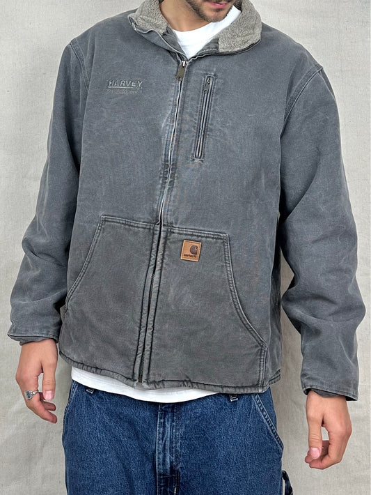 90's Carhartt Heavy Duty Sherpa Lined Vintage Jacket Size L