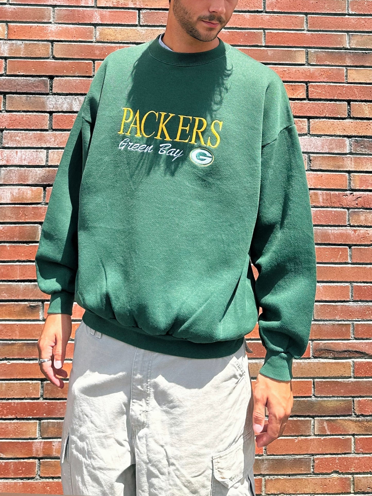 90's Green Bay Packers NFL Embroidered Vintage Sweatshirt Size L