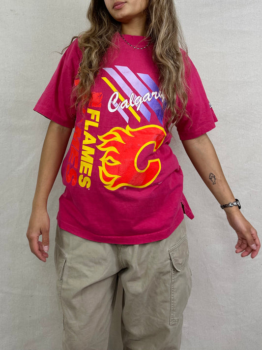 1991 Calgary Flames NHL Vintage T-Shirt Size 10-12