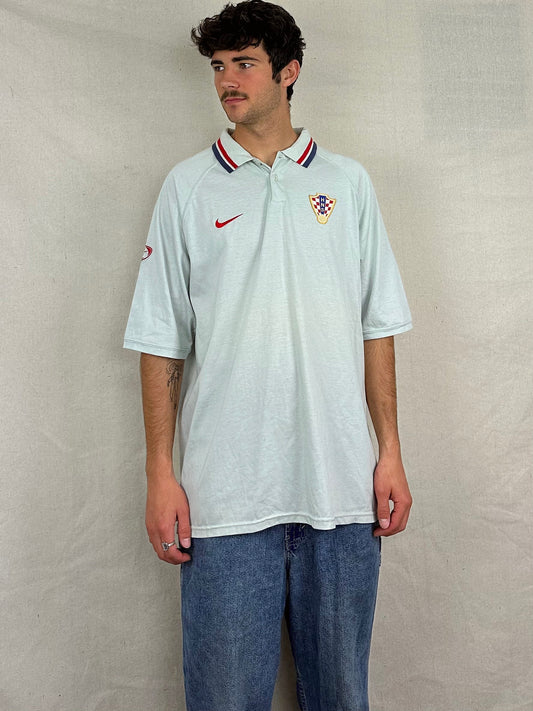 90's Nike Croatia HNS Embroidered Vintage Polo Size 2XL