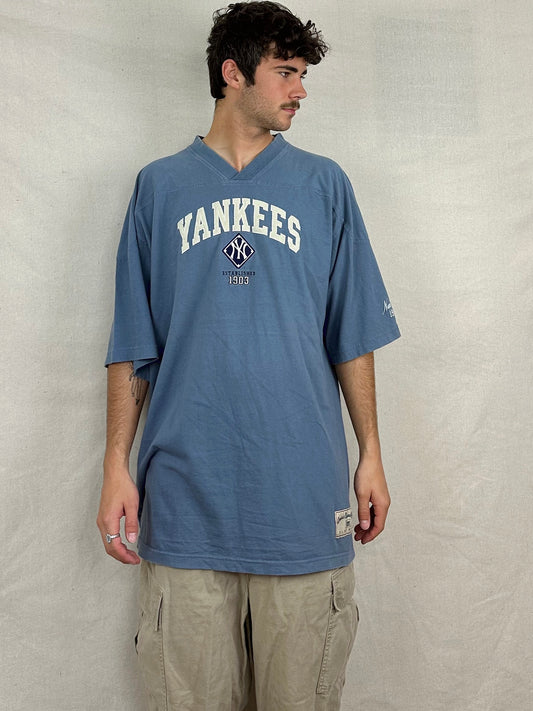 90's New York Yankees MLB Embroidered Vintage T-Shirt Size 2XL
