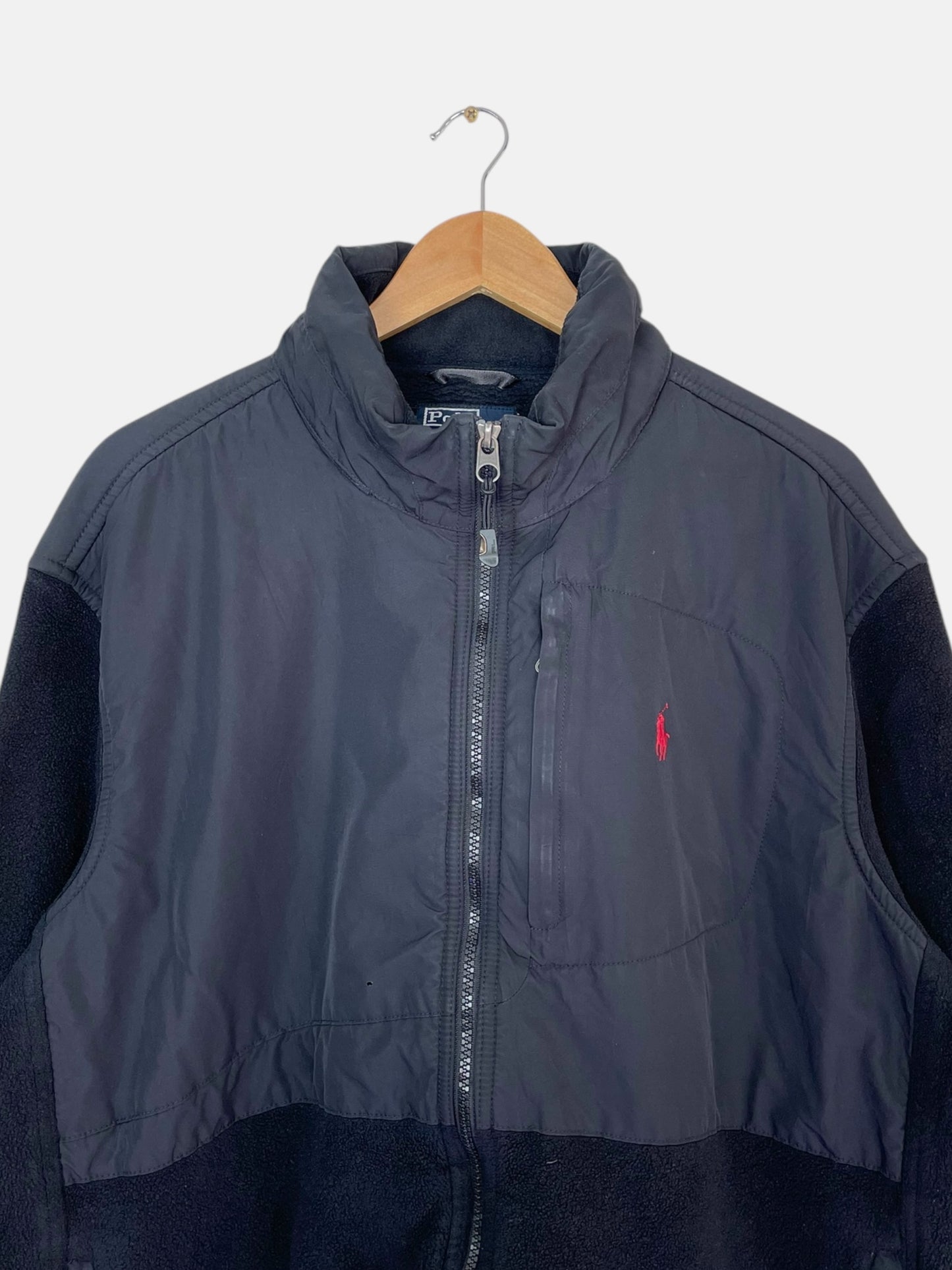 90's Ralph Lauren Embroidered Vintage Light Fleece Hooded Jacket Size XL
