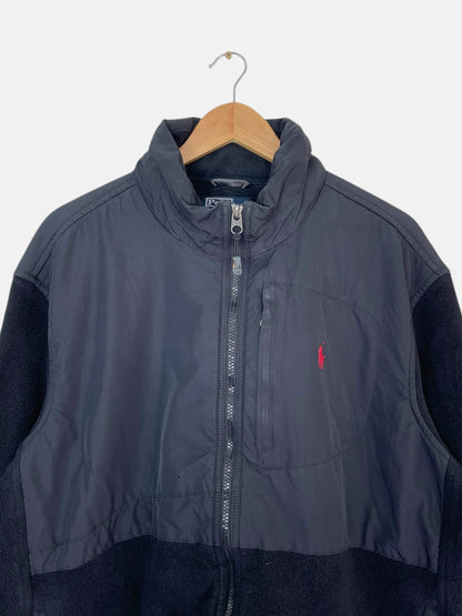 90's Ralph Lauren Embroidered Vintage Light Fleece Hooded Jacket Size XL