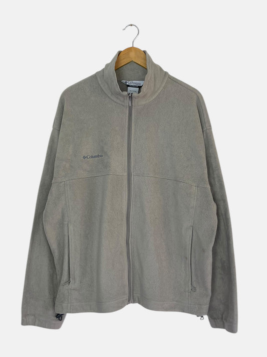 90's Columbia Embroidered Vintage Fleece Zip-up Sweatshirt Size XL-2XL