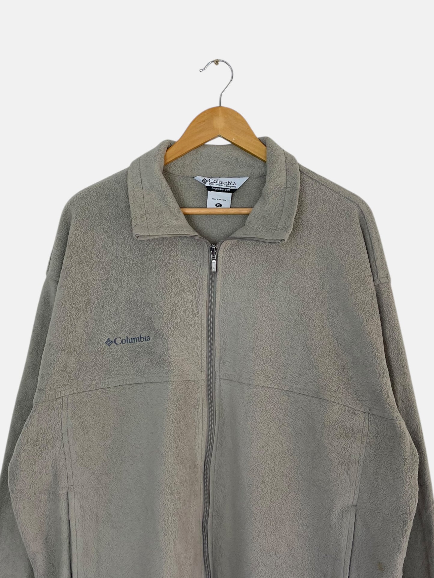 90's Columbia Embroidered Vintage Fleece Zip-up Sweatshirt Size XL-2XL