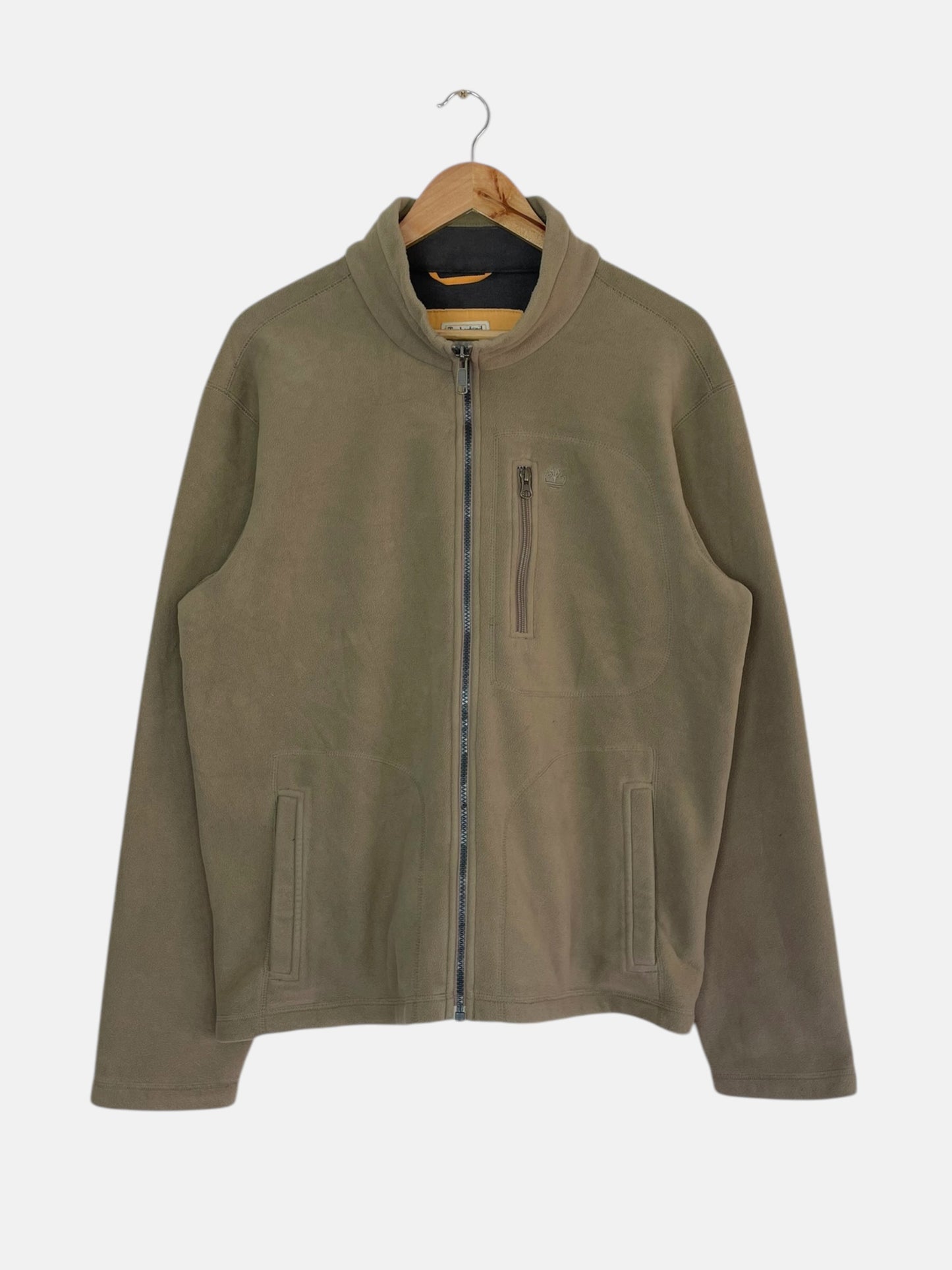 90's Timberland Embroidered Vintage Waterproof Fleece Zip-up Sweatshirt Size L