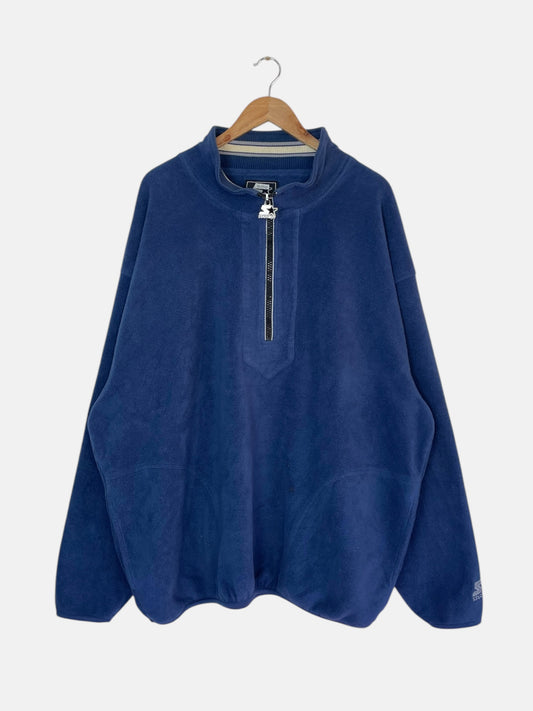 90's Starter Embroidered Vintage Fleece Quarter-zip Sweatshirt Size 2XL-3XL