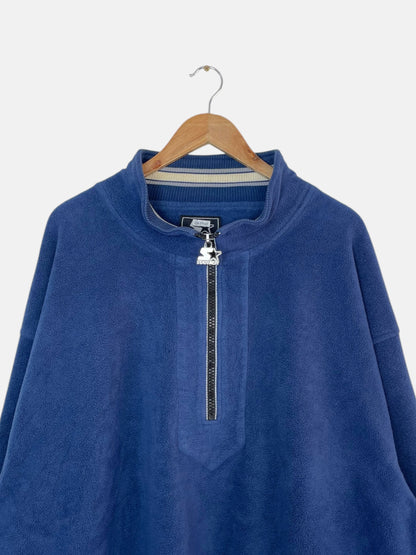 90's Starter Embroidered Vintage Fleece Quarter-zip Sweatshirt Size 2XL-3XL